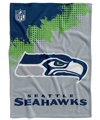 Seattle Seahawks Flannel Decke /Throw CORNER  American Football NFL Grau-150x200