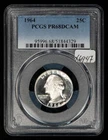 1964 25c Silver Washington Quarter Proof Coin - PCGS PR 68 DCAM - SKU-X6947