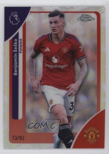 2025-26 Topps Chrome Premier League Retrofractor 73/92 Benjamin Sesko Šeško 1j45