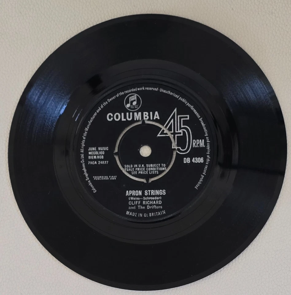 CLIFF RICHARD&THE SHADOWS " APRON STRINGS" UK BLACK SP - Image 4 of 4