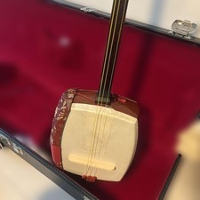 Shamisen Japanese Traditional Musical Instrument with Hard Case , Bachi