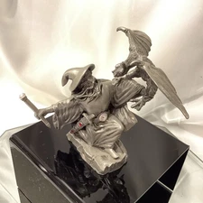 Rawcliffe  Pewter "Arthanen" Wizard and Dragon RF 655 Peter Sedlow 1989