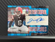 JEREMIAH OWUSU-KORAMOAH 2025 PANINI PRIZM BLUE CRACKED ICE AUTO RC BROWNS 76/99