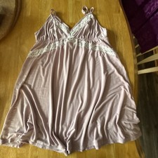 VTG Victorias Secret Nightgown Womens S Pink Eyelet Lace Babydoll Coquette E181