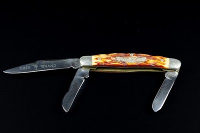 Boker Tree Brand Olde Stag 70488 Stockman Pocket Knife 3 Blade Vintage