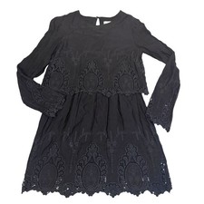 The Jetset Diaries Lace Mini Dress S Boho Victorian Whimsigoth Romantic Black