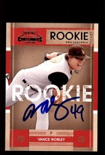 Signed Baseball Card Auto Vance Worley 2008 Playoff Contenders #49 Phillies