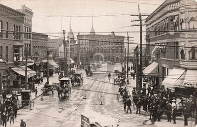 Street View Benton Harbor MI Michigan 1907 RPPC Photo Postcard COPY