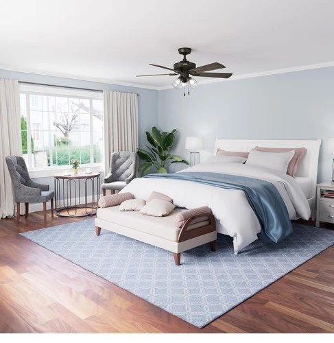 Hunter Fan- Crestfield - Noble Bronze- 5 Blade Ceiling Fan W/Light Kit - Picture 5 of 10