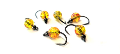 TROUT EGGS - GLO BUG EGG - 6 Flies - UV - TUNGSTEN - Fly Fishing Flies - #8