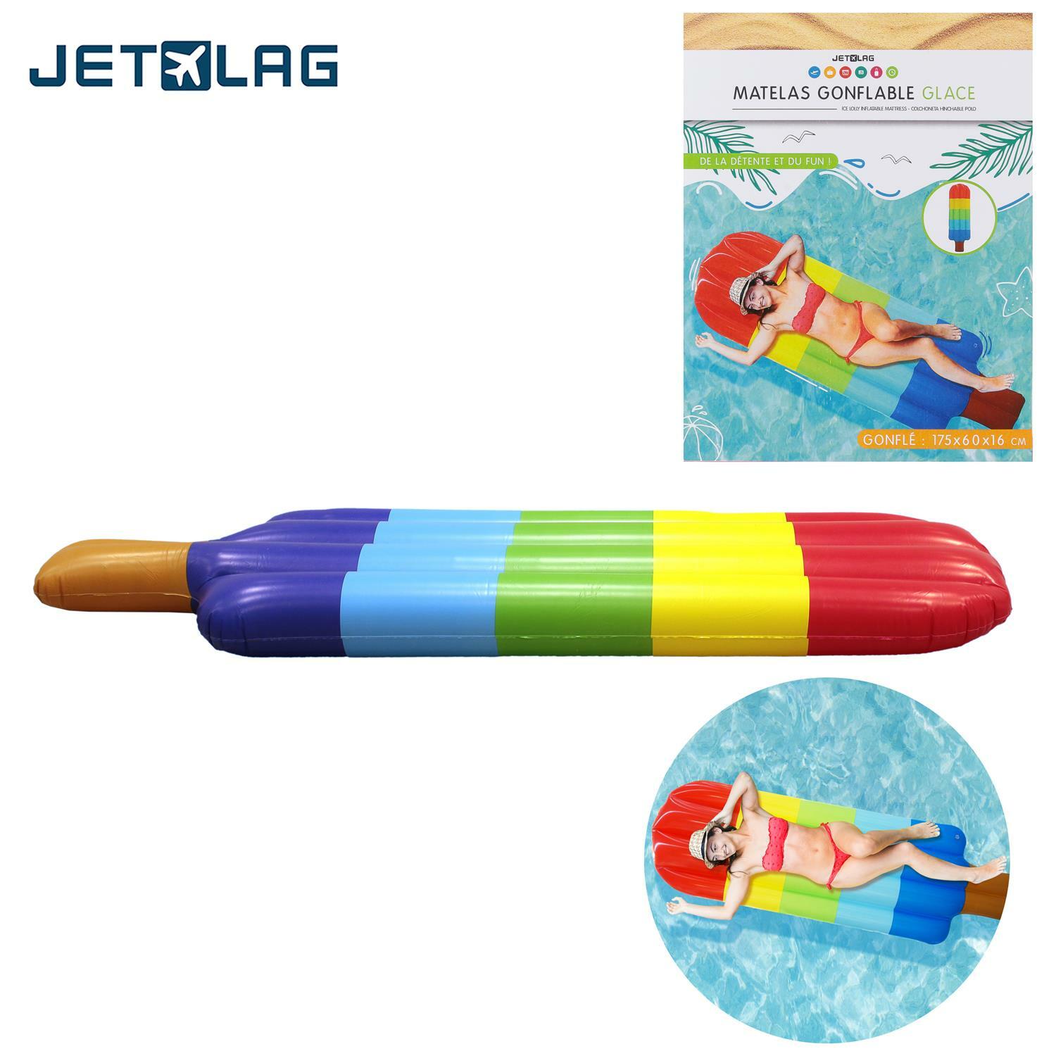 Matelas Gonflable Glace 175X60X16 Cm Plage Piscine Jeu D'Eau