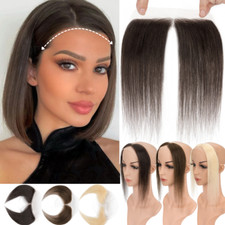 Hand-tied Lace Topper Remy Human Hair Front Hair Piece Women's Receding hair AAA