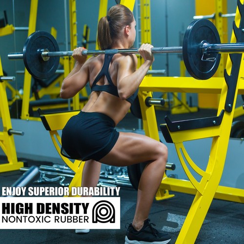 Par de discos de levantamiento de pesas de 2" olímpicos recubiertos de goma de 10 kg barra de gimnasio par de 5 cm - Imagen 6 de 6