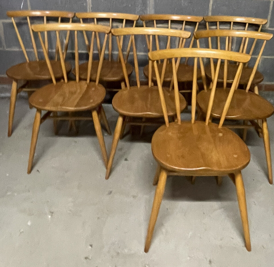 SUPERB RARE RETRO ERCOL OYSTER DINING CHAIR, CLEAN CONDITION, CHOOSE
