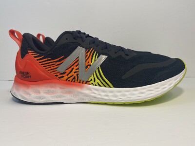 New Balance Fresh Foam X Tempo Black Red Neon White Flame Mens Sz 9 D MTMPOBR