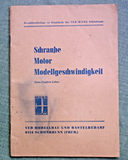 DDR Broschüre SCHRAUBE MOTOR MODELLGESCHWINDIGKEIT Schönbrunn Thüringen VEB MOBA