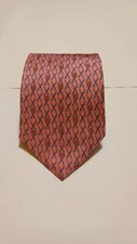 Cravatta Uomo 100% Seta, Come nuova, Made in Italy Tie Silk Rosa, Mai usata
