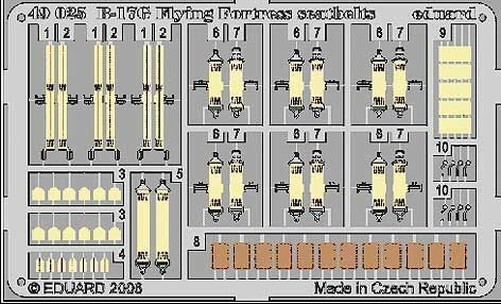 Eduard Accessories 49025 - 1:48 B-17G Flying Fortress Seatbelts for Revell/Monog