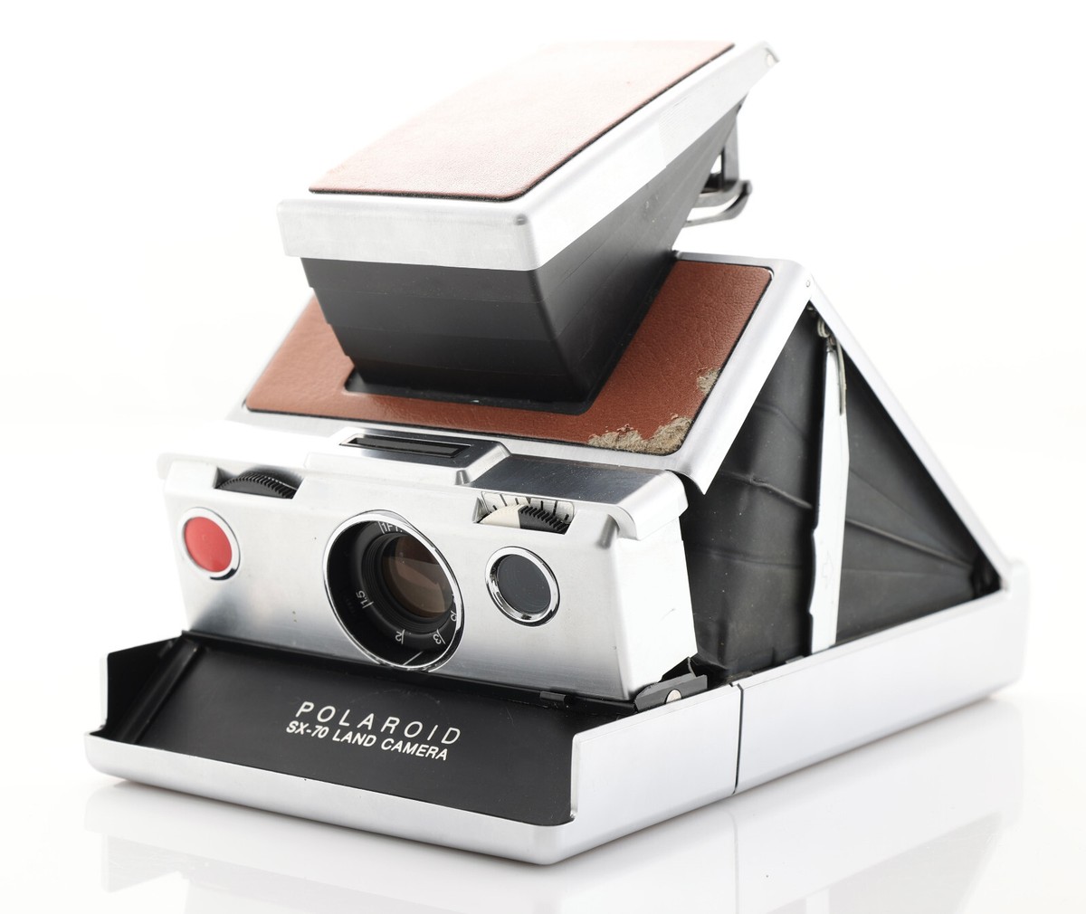 Vintage Polaroid SX-70 Instant Film Land Camera Folding Tan