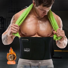 Mens Waist Cincher Beer Belly Fat Cellulite Burner Tummy Control Thermal Girdle