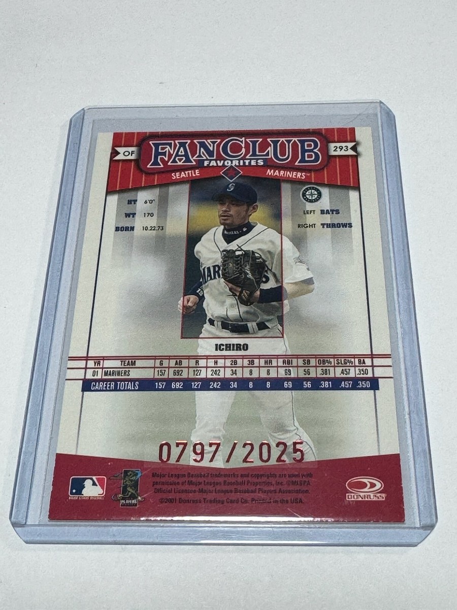 ICHIRO 2002 DONRUSS FAN CLUB FAVORITES SEATTLE MARINERS 797