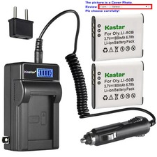 Kastar Battery LCD AC Charger for Olympus Li-50B LI-50C Tough TG-805 TG-810 iHS
