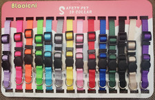 12 Pcs Soft Nylon Puppy ID Collar Adjustable Whelping Breakaway Litter Collars