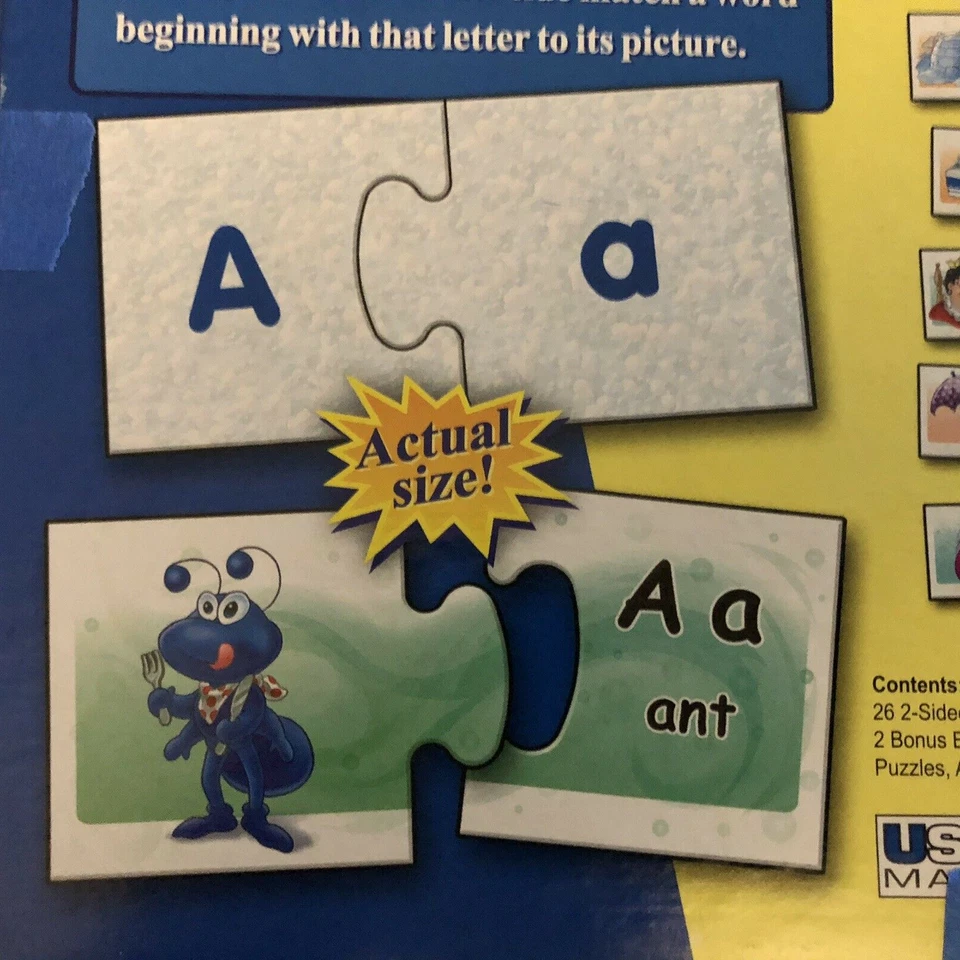 A to Z Two sided puzzles by patch - Ages 3 & Up 26 Two sided Puzzles - Image 4 of 4