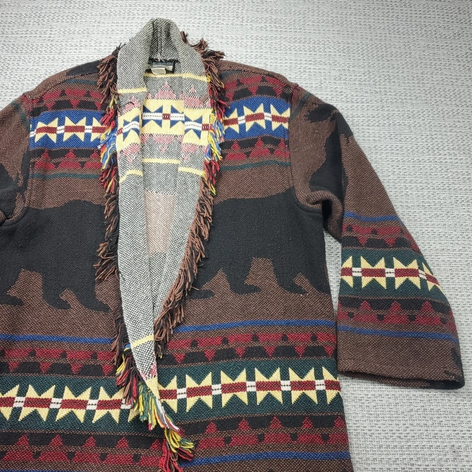 VTG Wrapper Jacket Wrap Womens One SIze Aztec Print Southwestern Coat USA Made - Image 2 of 4