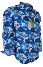 NEW Robert Graham Men's $198 KNOBOAK Cotton Button Down Sports Dress Shirt XL