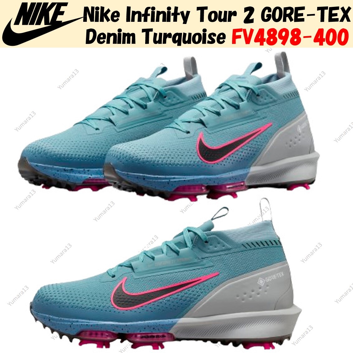 Nike Infinity Tour 2 GORE-TEX Denim Turquoise FV4898-400 US Men's