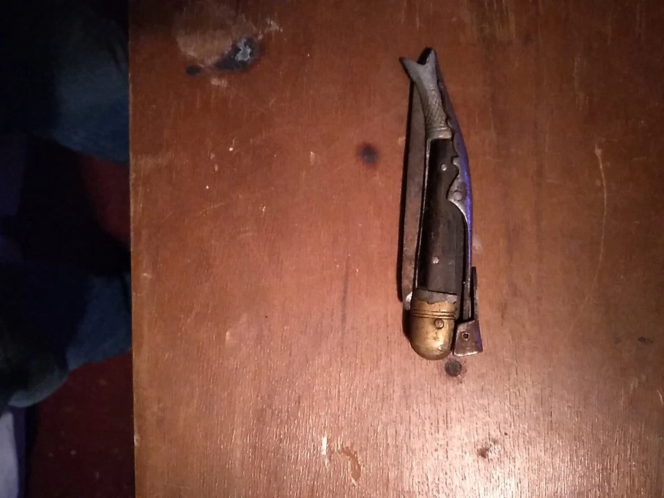 Very rare Heavy Ottoman Era Syrian Hand Made  Folded knife -Old Steel Blade  R60 - Image 3 of 4