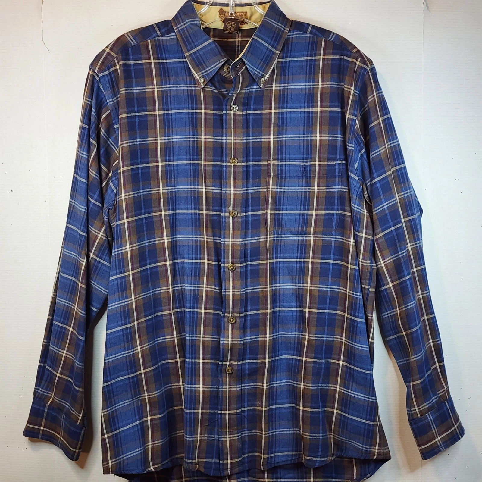 Outdoors Shirt Mens Medium Blue Brown Flannel Classic Dad Outdoor Work Wear
Opens in a new window or