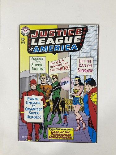 Justice League of America 28 Holz Wandplakette 13x19 DC Comics