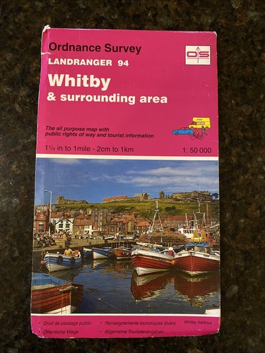Vintage OS Ordnance Survey 1 To 50000 Map Whitby Sheet 94 1989