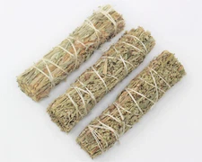 Set of 3 Mugwort Smudge Sticks (House Cleansing Remove Negativity Black Sage)