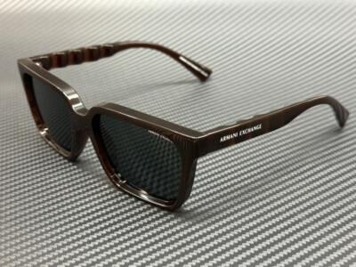 ARMANI EXCHANGE AX4147S 835887 Transparent Brown Grey Men's 56 mm Sunglasses