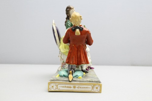 Ludwigsburg Figur gruppe als zwei liebespaar mit blumenkorb (11-131220) - Picture 6 of 11