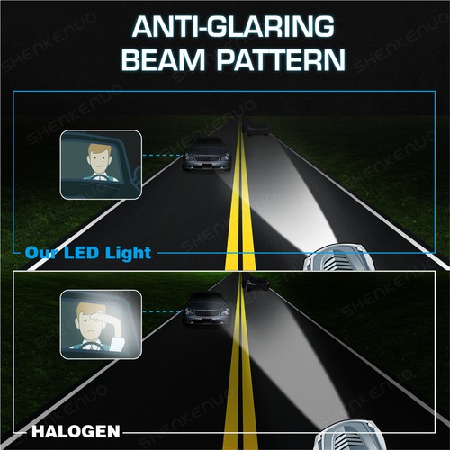 Par de faros LED redondos de 7" H4-H13 bombillas altas/bajas DRL para Hummer H1 H2 H3 2006-2010 - Imagen 9 de 12