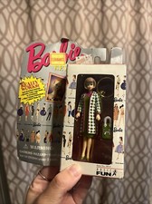 VINTAGE Basic Fun Movable Retro Barbie Keychain KeyRing Poodle Parade Mattel