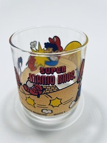Rarit&auml;t 1993 Nintendo SNES NES Super Mario Bros Glas Motiv 2 Retro Glas Top