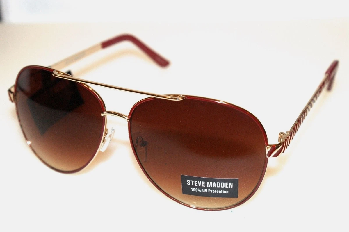 New! Steve Madden Sunglasses Gold/Rose Gold 100% Uv |