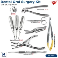 Dental Surgical Laboratory Elevators Tooth Extracting Forceps Cheek Retractor