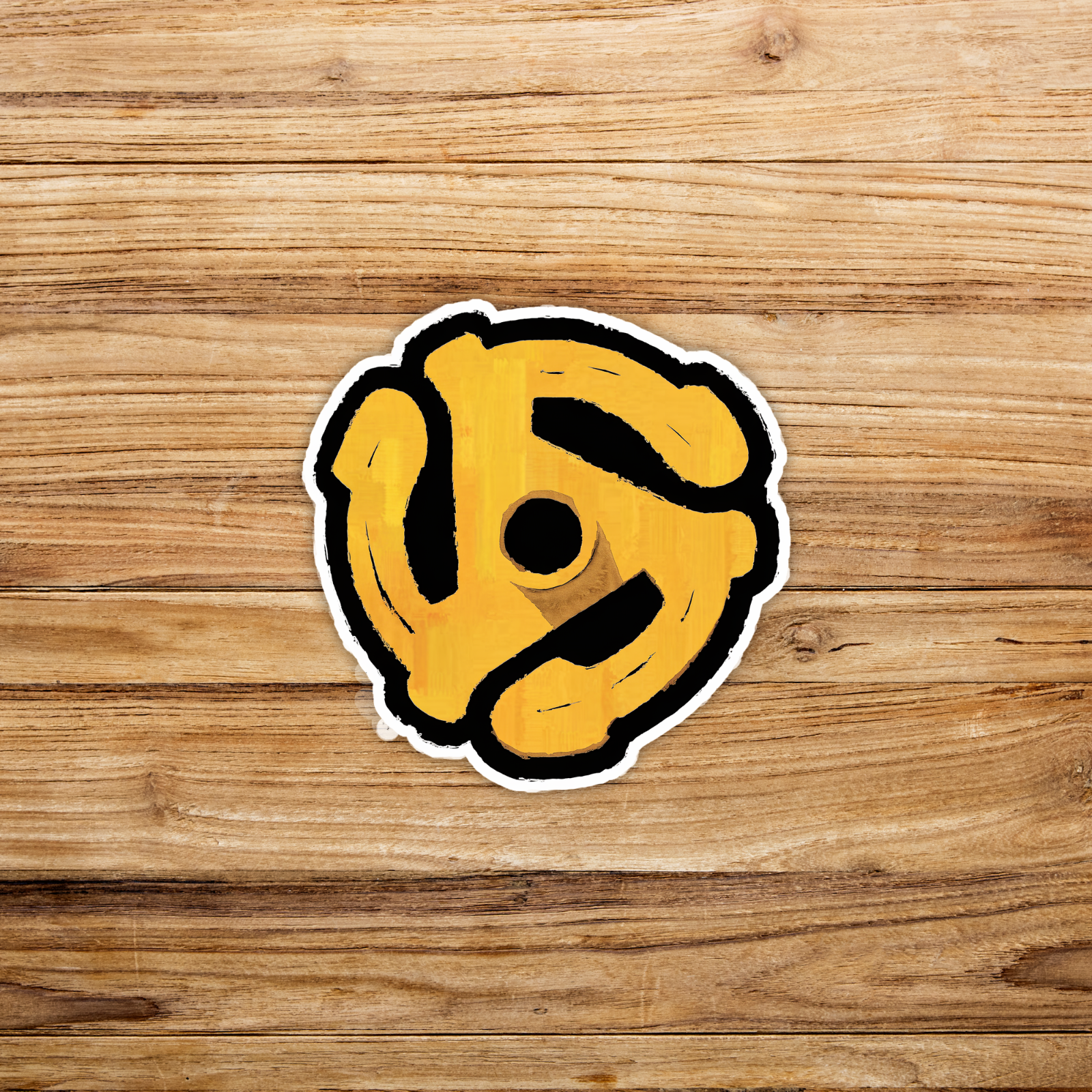 Vinyl Record Adapter 45 RPM Yellow Smiley Face Sticker Decal #1150 | eBay
