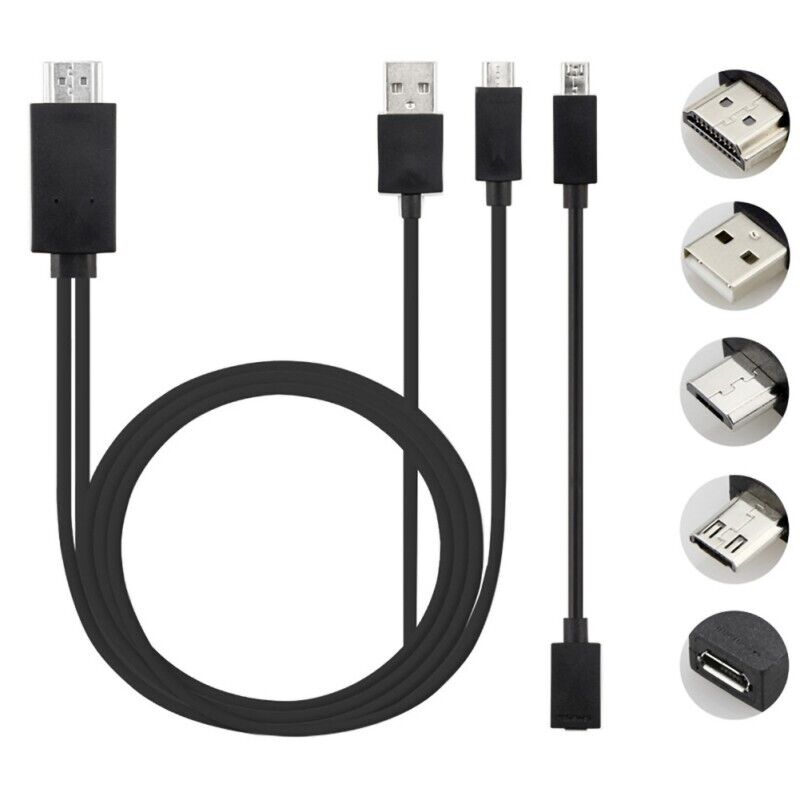 1.8m MHL Micro USB to HDMI 1080P HD TV Cable Adapter For Android Cell Phone