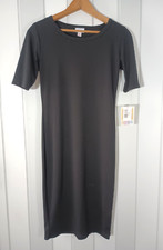 LuLaRoe Julia Dress Solid Sheath Black Size XXS