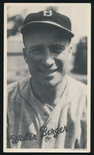1936 R314 Goudey Wide Pens -WALTER "WALLY" BERGER (Boston Braves) - 第 1/2 張圖片