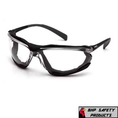 #ad Pyramex Proximity Safety Glasses Foam Padded Black Frame Clear Anti Fog Lens $9.95