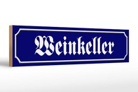 Holzschild StraßEnschild 46X10Cm Weinkeller Wein Bar KüChe Schild Wooden Sign