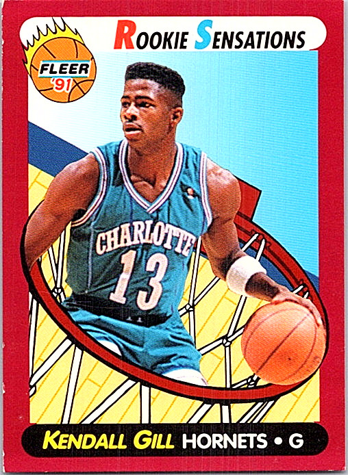 1991-92 Fleer Rookie Sensations Basketball #4 Kendall Gill Hornets
